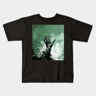 Forest Cemetery Zombie Hand Kids T-Shirt